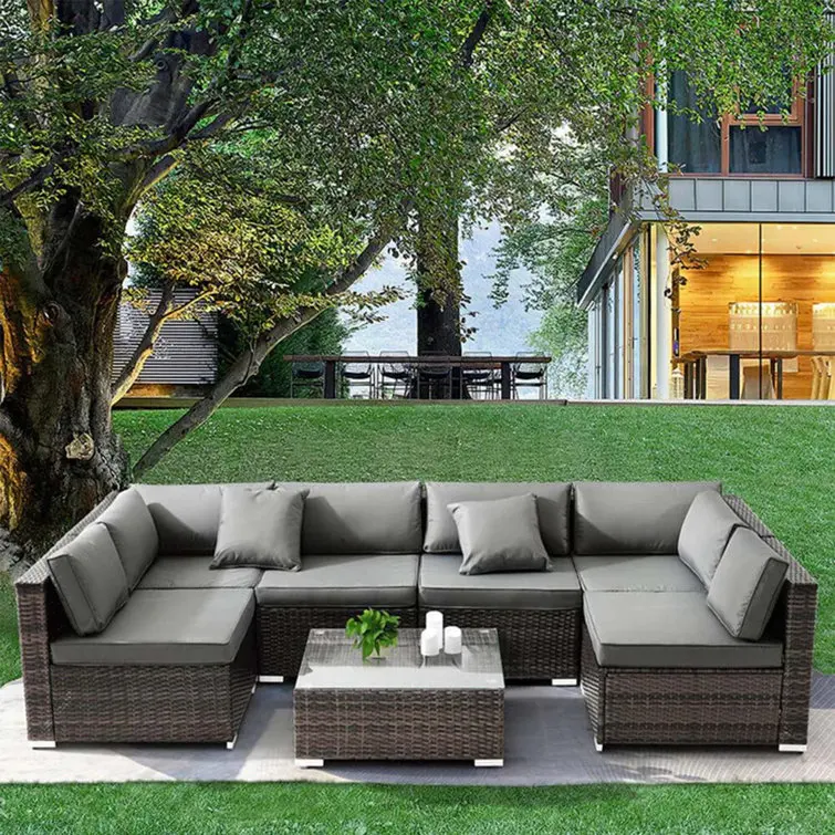 

Practical Diverse Patio Rattan Sofa Garden Set Luxury Outdoor Purple Rattan Effect Furniture Factory Terrace Furniture Outdoor