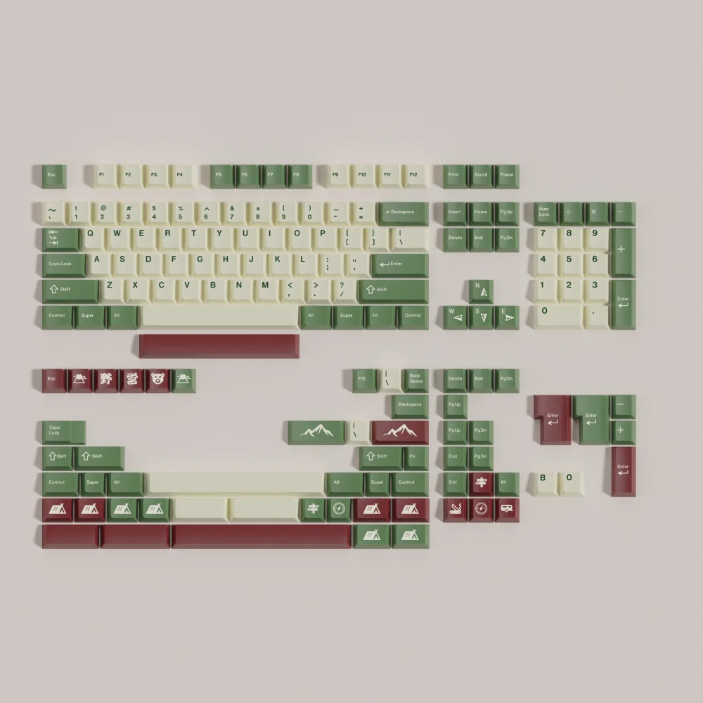 

PBT Keycap GMK Колпачки для клавиш для кемпинга Cherry Profile Dye Sublimation GMK Clone Key Cap для механической клавиатуры MX