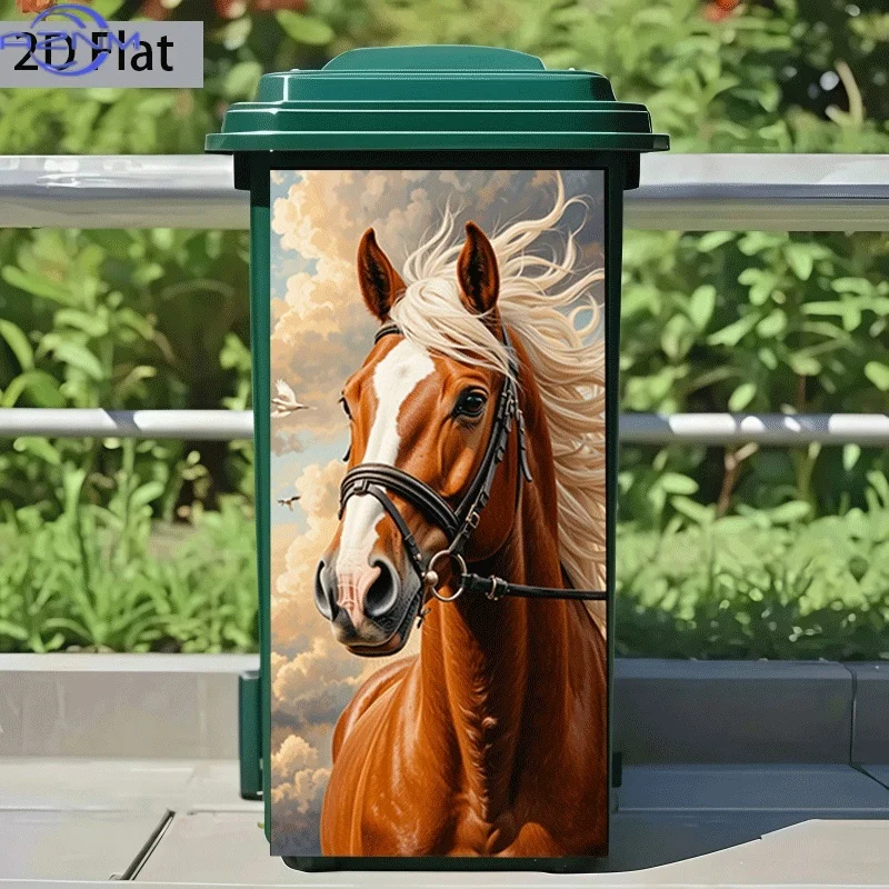 2D Flat Printing 1pc Trash Can Sticker 
