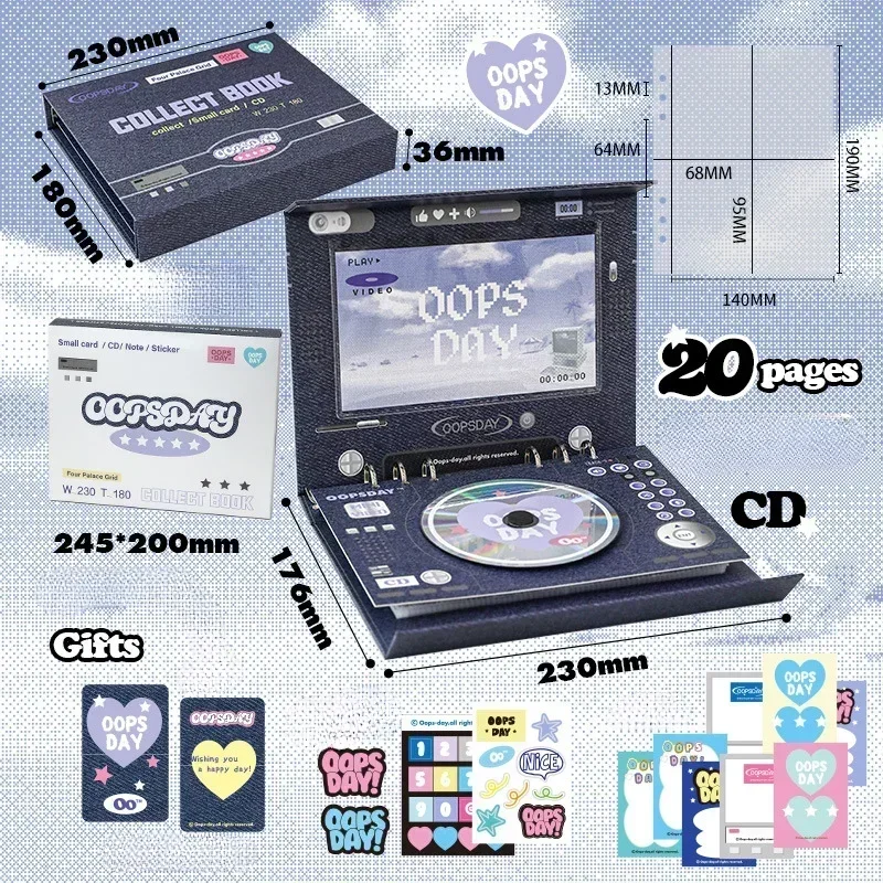 Retro Y2K Style Game Machine Shape Picture Album Kpop Idol Card Binder 3 Inch Card Collection Book for Students Gifts 2024 New