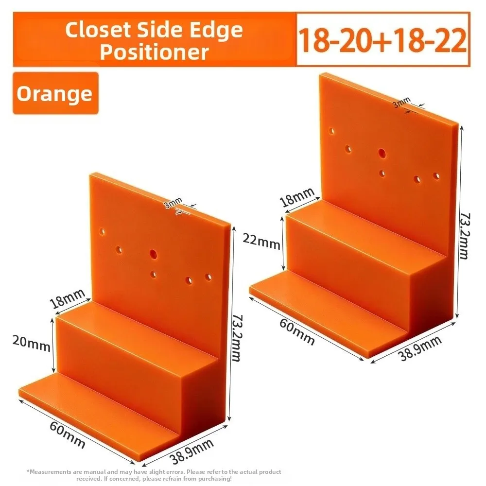 Orange Plastic Stepped Positioning Plate Precision Tool Thickened Cabinet Assembly Jig Easy Installation Stepped Design