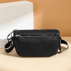 2024 New Authentic Genuine Leather Women's Shoulder Bag Wallet Luxury Designer Women Crossbody Bags Fashion Trend Female Handbag