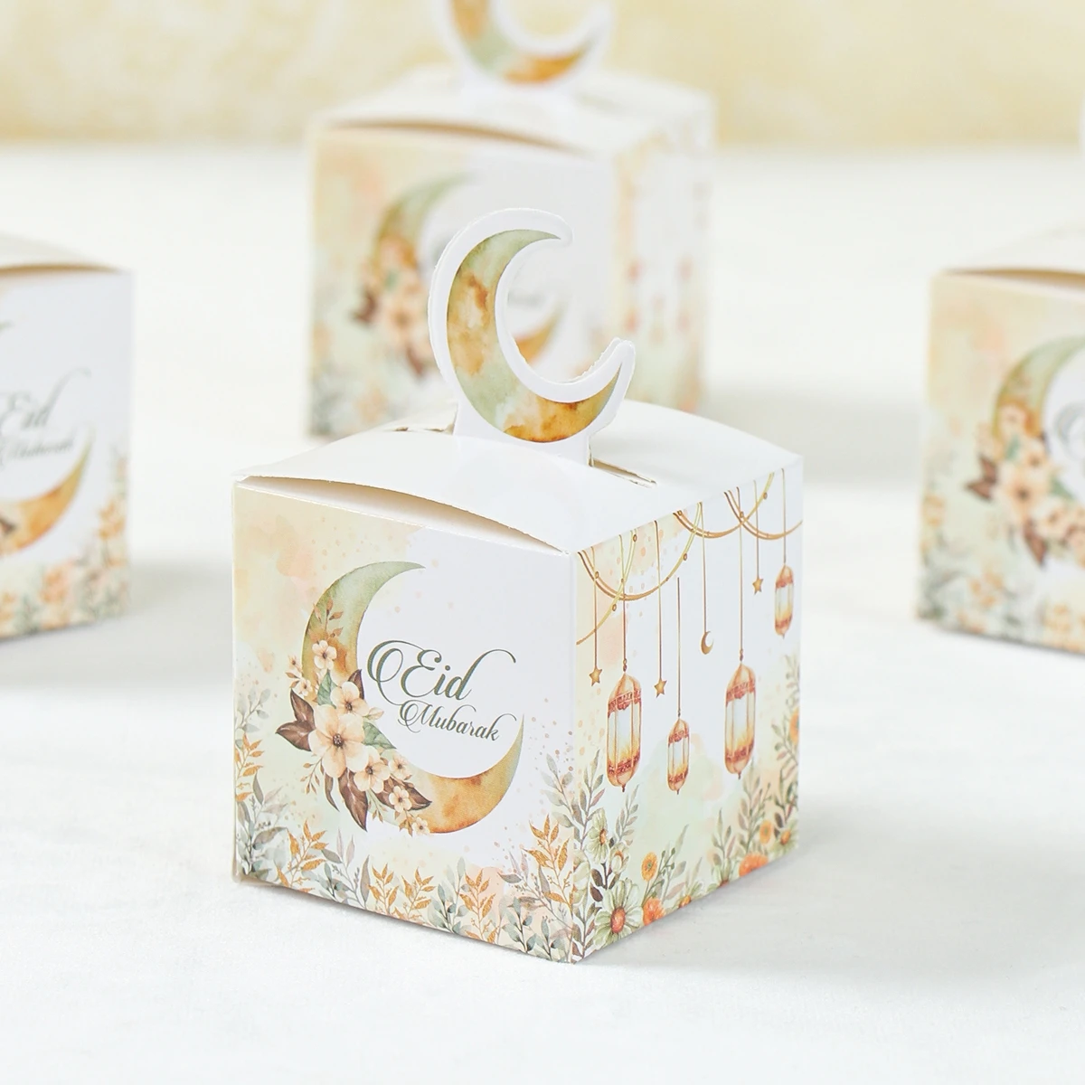 

24 шт., подарочная коробка для конфет Ид Мубарак, черно-белая упаковочная коробка для украшения Рамадана, 2025 ислам, мусульмани, праздничные товары для вечеринок