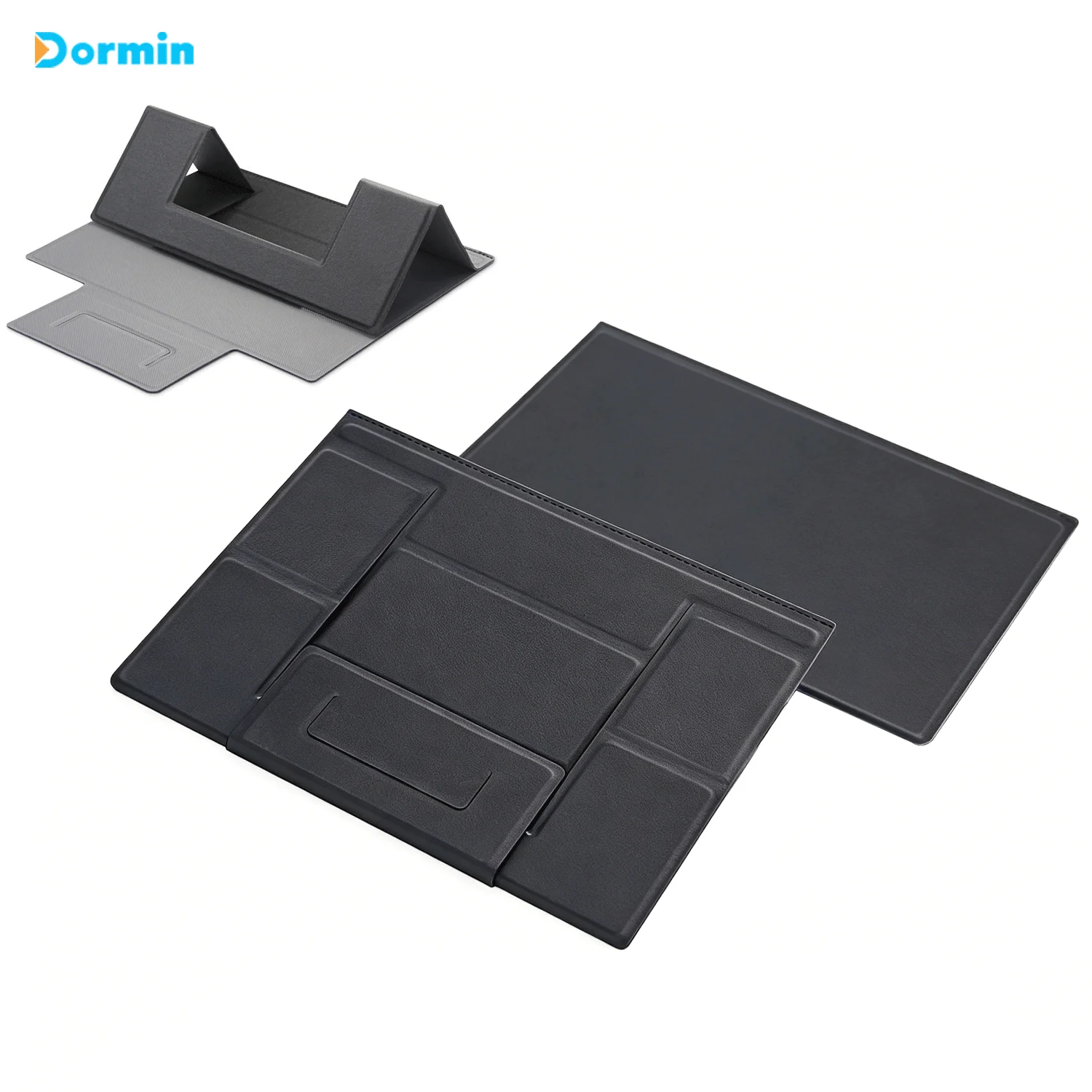 Desk Corner Mat - Soporte Plegable para Portátil de Cuero