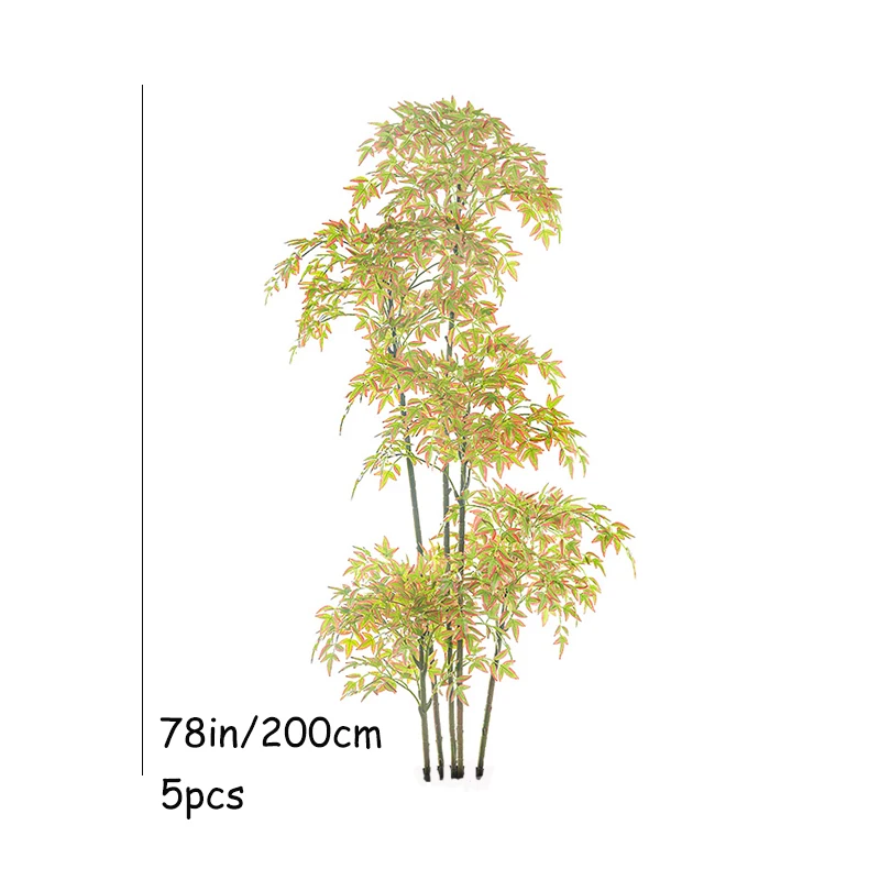 78in Large Artificial Plants Plastic Nandina Tree Tropical Palm Tree Fake Bamboo Tree Big Plants Plastic Leaves for Home Decor