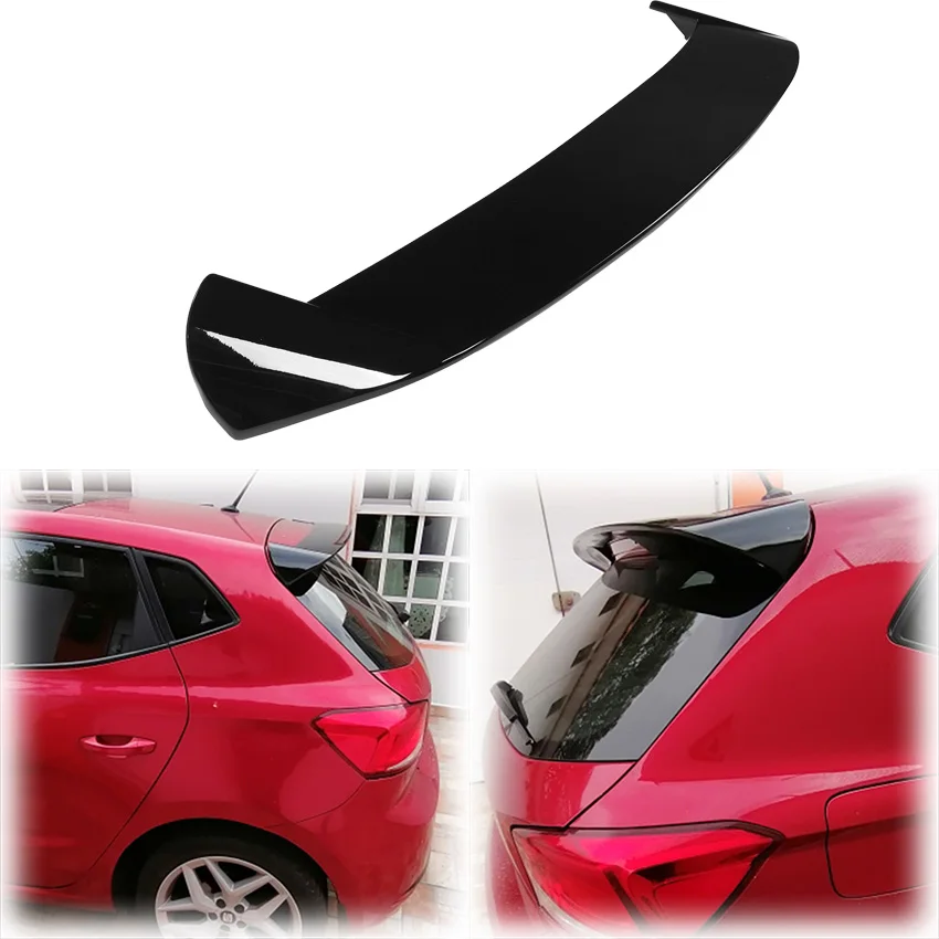 2017-2021 for VW Seat IBIZA TGI FR Hatchback Rear Spoiler Trunk Wing Lip By High Quality ABS Glossy Black Carbon Fiber Diy Color