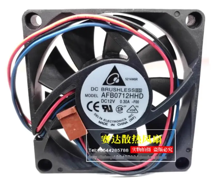 

Delta Electronics AFB0712HHD F00 DC 12V 0.30A 70x70x20mm 3-Wire Server Cooling Fan