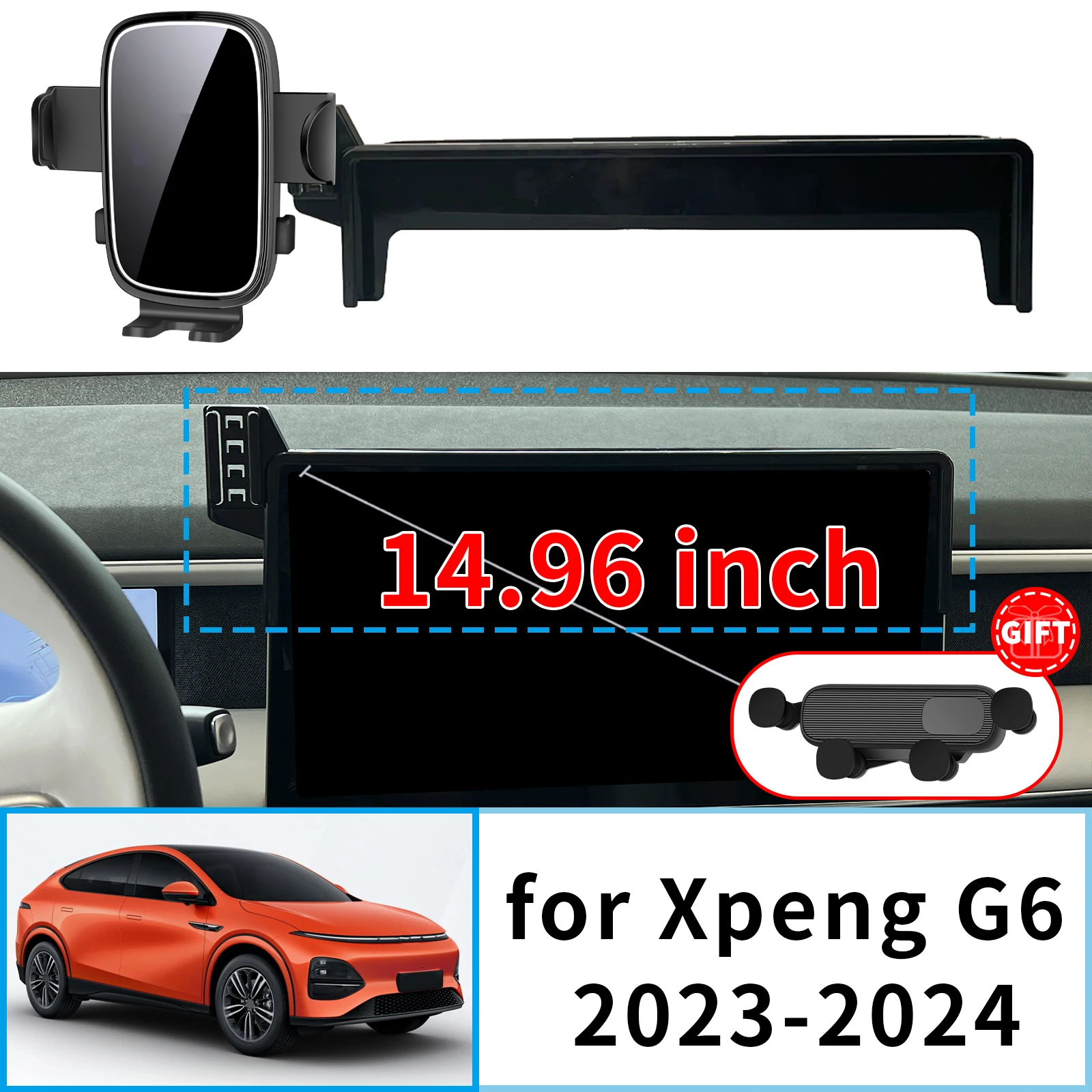 

fit for Xpeng G6 2023 2024 Stable Clip-On Phone Holder​​ Mount Screen Base No Vibration​ accessoires