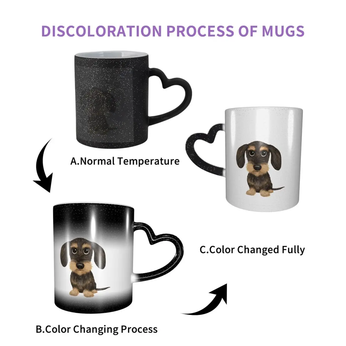 Wirehaired Dachshund Cute Wire Haired Wiener Dog Mug Funny Ceramic Coffee Cups Tea Mugs Milk Cup Drinkware Gifts for Friends