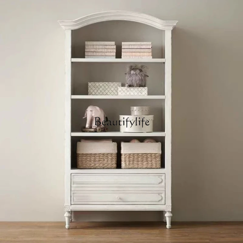 

American rural solid wood bookshelf single bookcase board solid wood bookcase