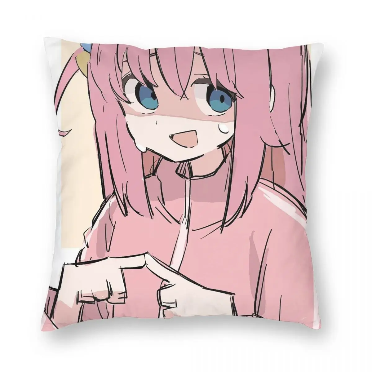 

Милая квадратная наволочка с изображением персонажа аниме «Боччи, которая не может быть счастливой» для декора дома и дивана, комфортная декоративная подушка