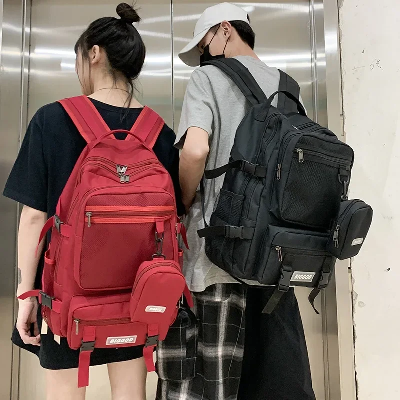 

Waterproof Outgoing Travel Oxford Backpack Male Female Schoolbags For Teenage Travel Backpacks Harajuku Couple Bag