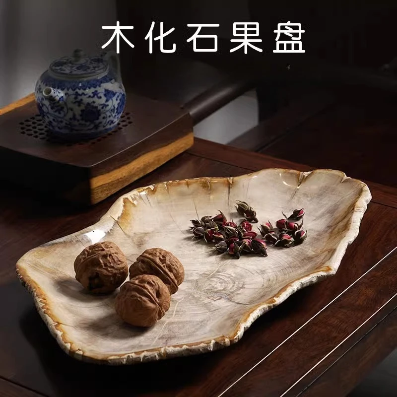 

Decorative tray wood fossil dried fruit plate entrance entrance