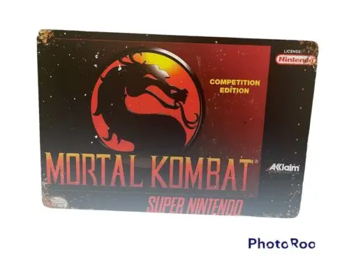 mortal kombat poster New Super Tin Sign Acclaim Game Room Man Cave New-Aluminum-tin sign