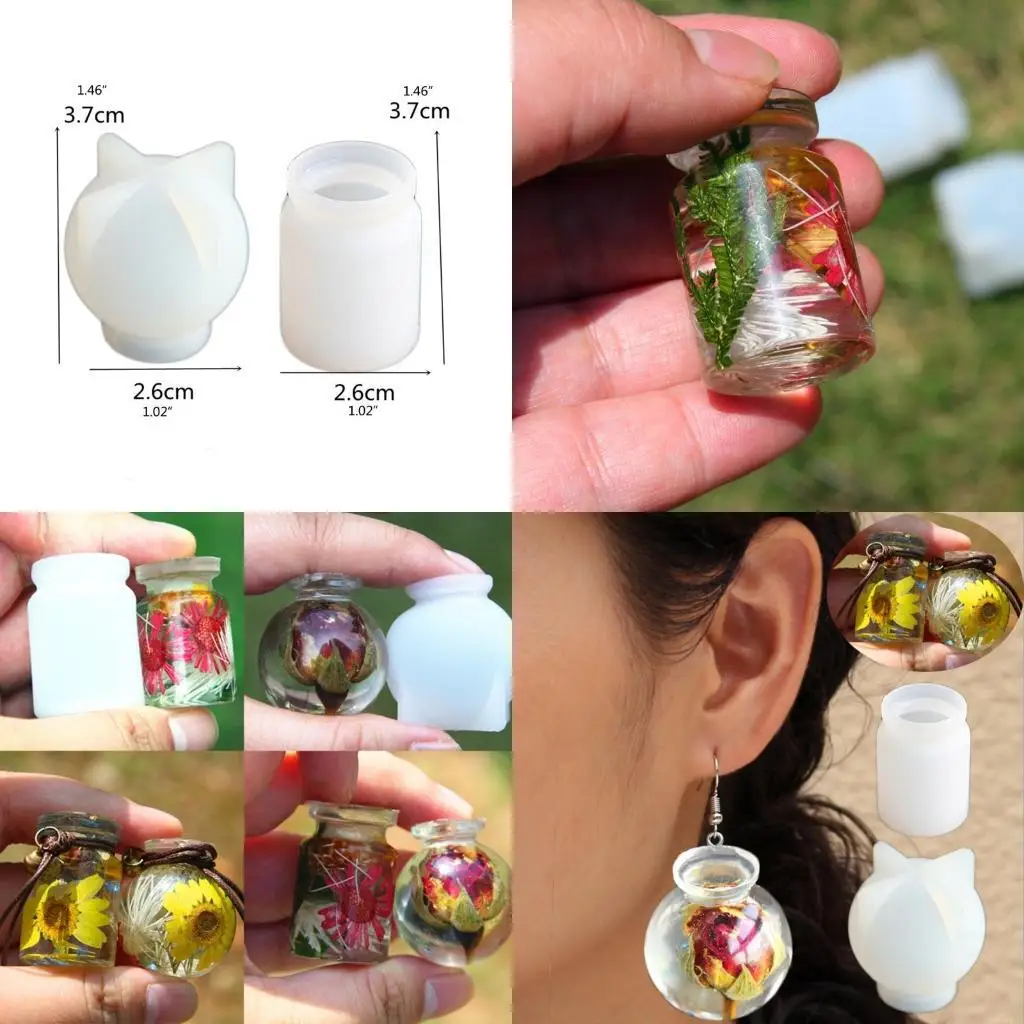 

Resin Mould Casting Craft Small Bottle Storage Box Mold for Jewelry Storage