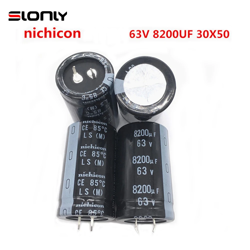 2pcs-14pcs Nichicon 63V 8200UF 30x50mm Pitch 10mm LS 8200UF 63V 85 ℃ Audio Fever Electrolytic Capacitors