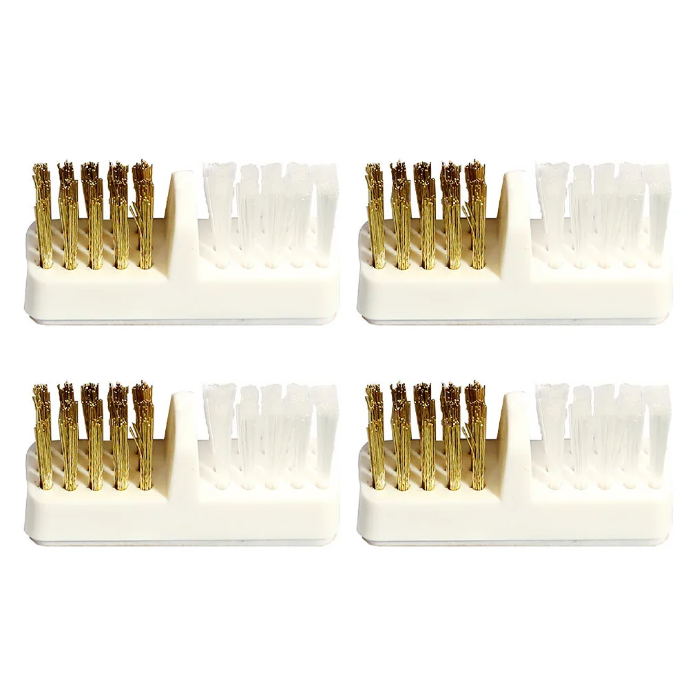 4 Pcs Copper Wire Brush for Drill Bit Cuticle Cleaner Brush Manicure Tool Nail Dust Cleaner Nail Drill Kit