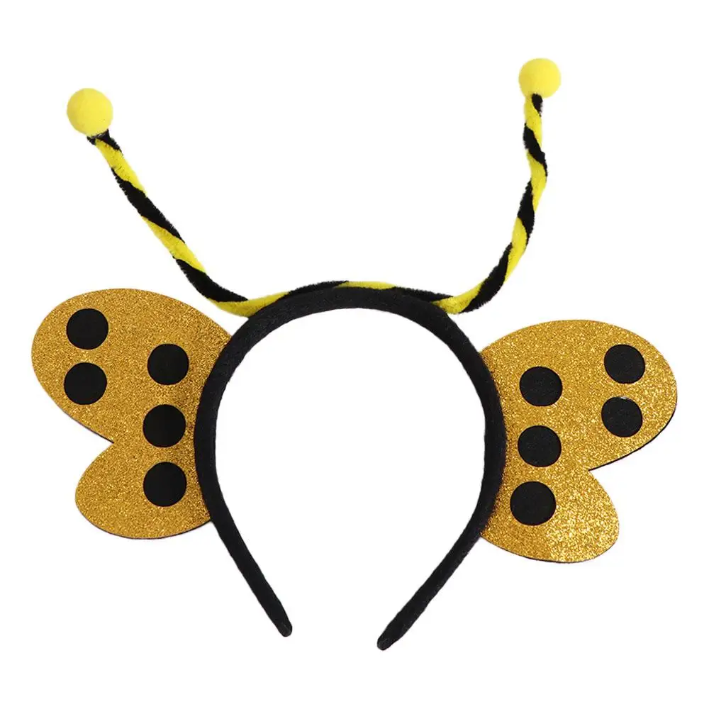 Urocza opaska do włosów w stylu koreańskim z motywem pszczoły, rekwizyty do zdjęć, akcesoria do włosów, opaska na Halloween, ozdoba na głowę, dekoracyjna opaska z motylem dla kobiet.