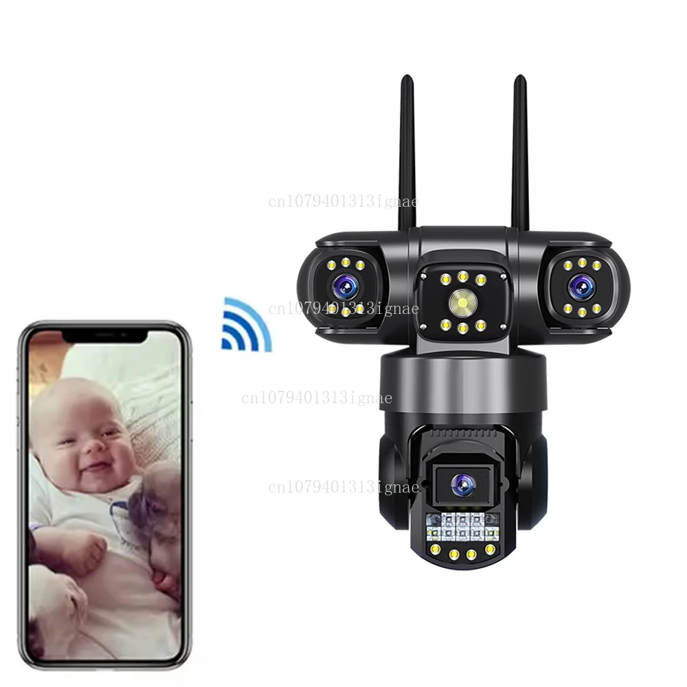 V380Pro 6MP 3k наружное ночное видение Wi-Fi домашняя беспроводная PTZ тройная линза Cyber Security закрытая схема V380Pro 6MP 3k наружное ночное видение Wi-Fi домашняя беспроводная PTZ тройная линза Cyber Security закрытая схема
