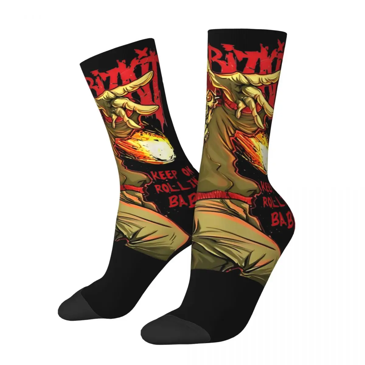 Limp Bizkit Skull Socks Men Women Casual Socks Novelty Spring Summer Autumn Winter Middle Tube Socks Gift