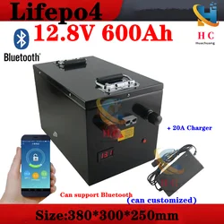 lithium 12.8V 600Ah 12V Lifepo4 battery 150A Bluetooth APP for 2400W Solar Storage backup power Forklift +20A charger