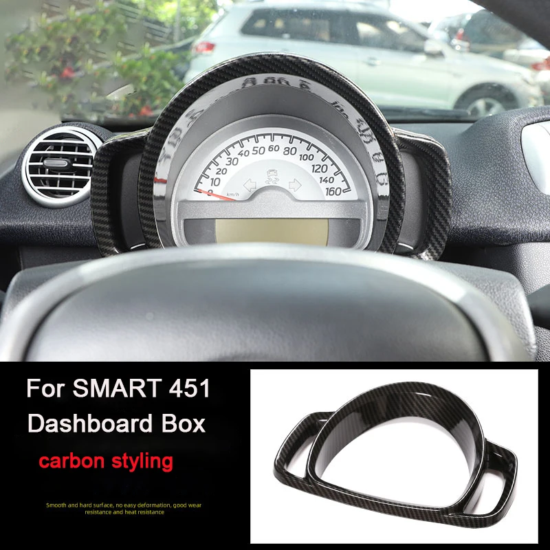 Car Carbon Styling Dashboard Decorative Frame Plastic Sticker For Mercedes Smart Fortwo 451 Car Accessories Interior Modificatio