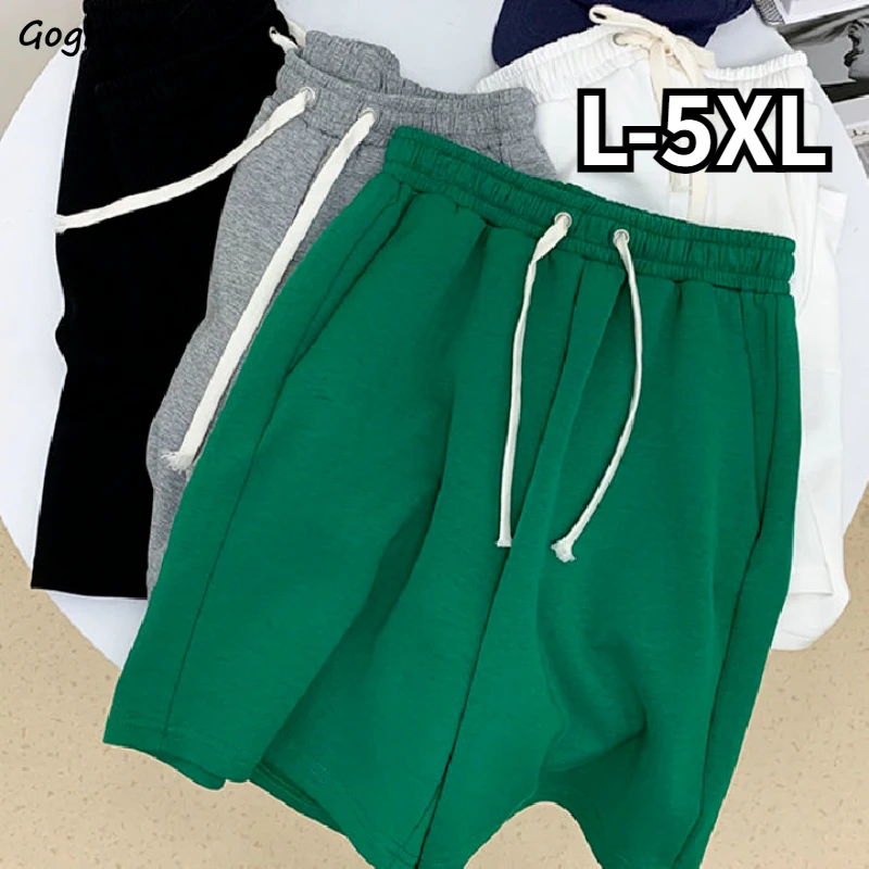 

Sporty Shorts Women Solid Japanese Style Loose Minimalist High Waist Fashion Drawstring Ins Summer Students All-match Ulzzang