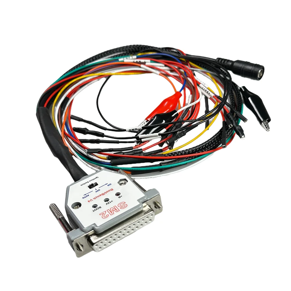 3LED LIGHTS Switch Bench Cable ECU Bench Pinout Cable For SM2 PRO J2534 VCI Read and Write ECU BATT VCC KLINE CAN-L CAN