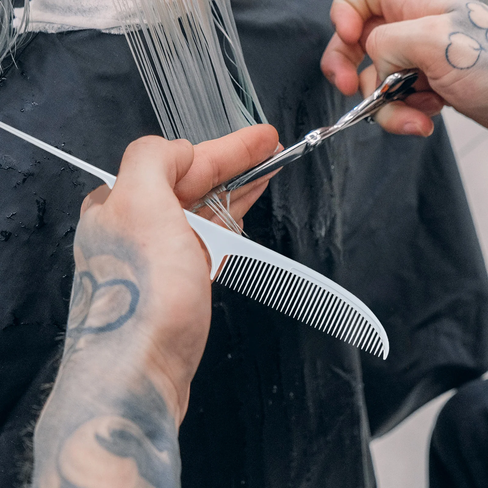 

4Pcs Tail Combs Hairdressing Tools Professional Pin Tail Comb Set for Haircut Styling Detangling Natural Black Hair