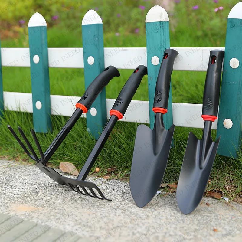 Horticultural shovel, gardening vegetable planting tools, rake, hoe, shovel, 8-piece set of small tools, rake dual-use hoe