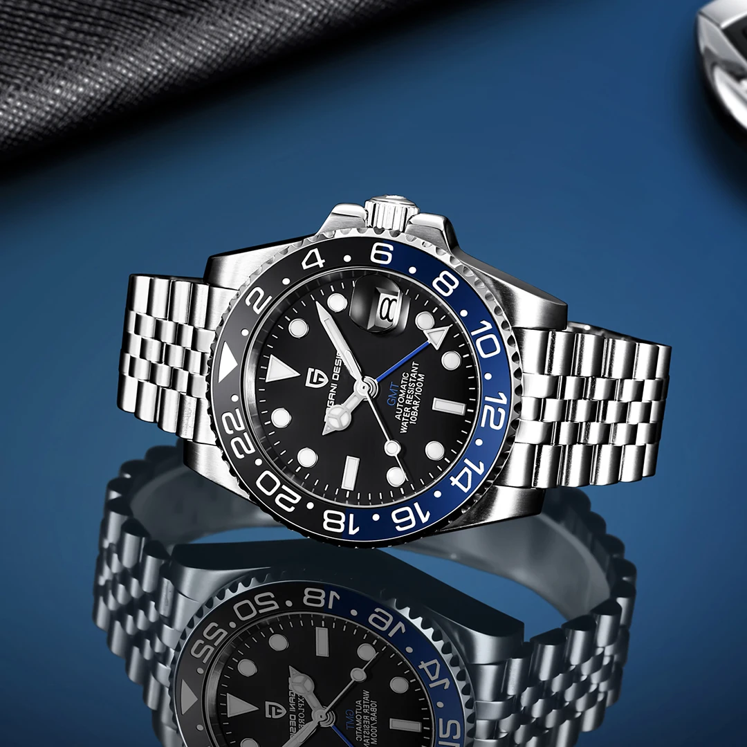 

PAGANI DESIGN New Fully Automatic Mechanical Watch Men's Luxury Sapphire Glass 40MM Ceramic GMT Watch 100M Waterproof
