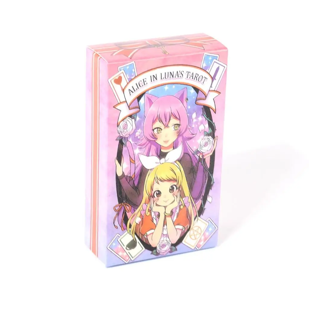 10.3*6cm Alice nel mazzo di carte dei tarocchi di Luna 78 pezzi di carte dei tarocchi dei cartoni animati a tema Anime giapponese