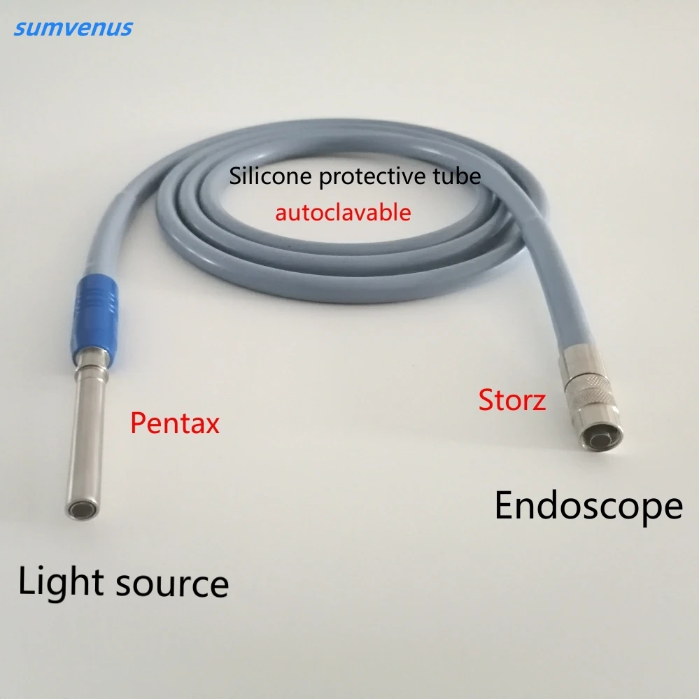 Picture 4: Medical Φ4mm Φ4.8mm 2500mm 3000mm Microscope Endoscope Light Source Optical Fiber Cable Fits Pentax Storz Interface Autoclaved