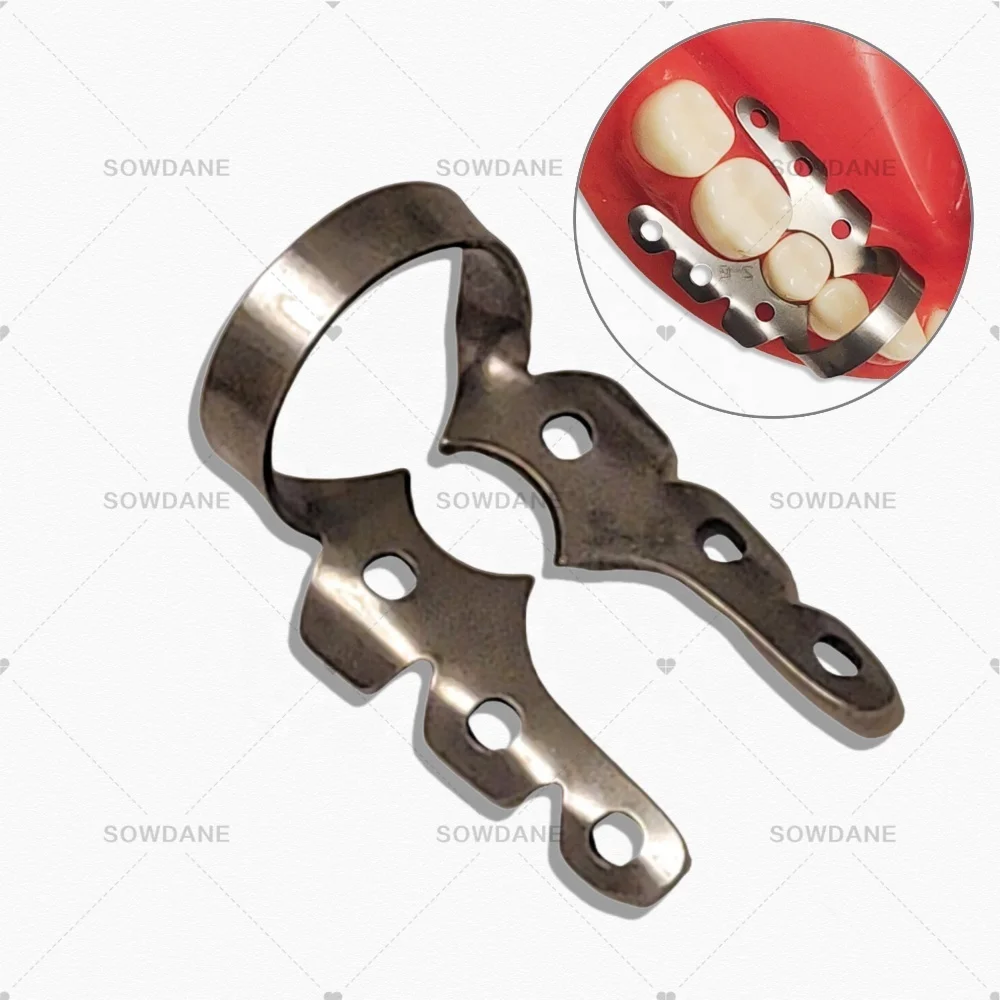 

N Lab Rubber Dam Kit Distal Extension Premolar Rubber Lab Dam Clamp Rubber Barrier Clip Clamp Stainless Steel Tool