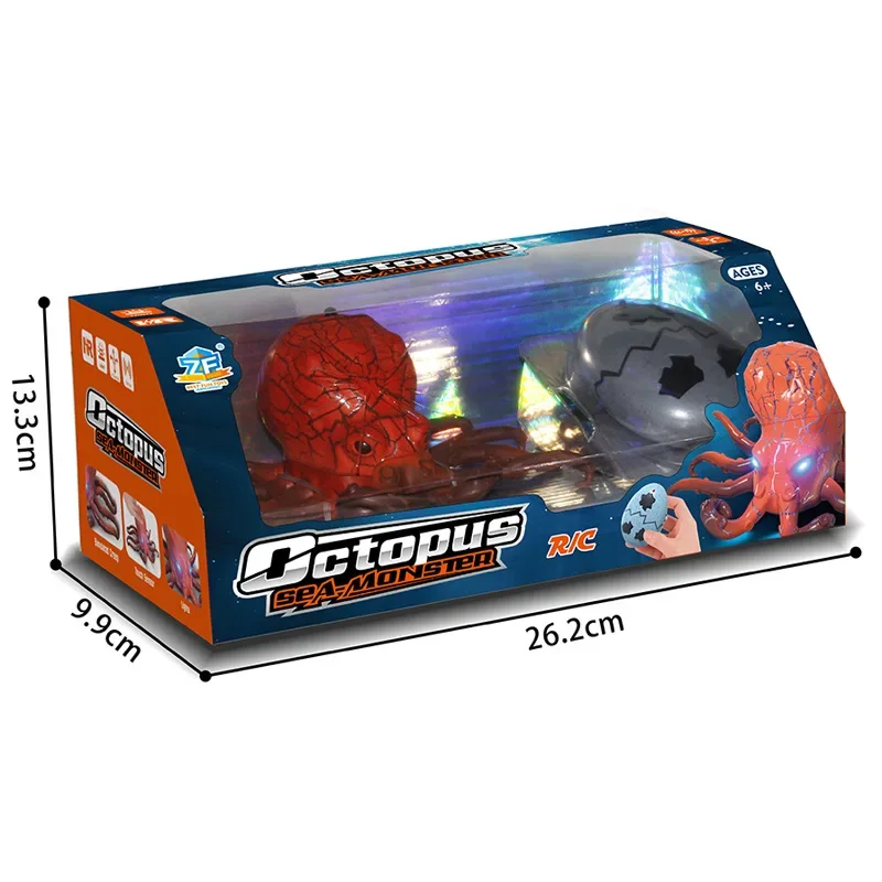 RC Infrared Remote Control Octopus Sea Monster Toy Electric Crawling Animal with LED Light Funny Kids Plaything Age 6+