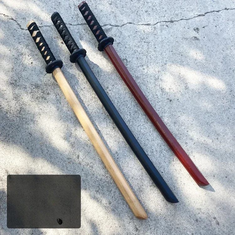 Iron and Wood Integrated Molding, Samurai Stick, Kendo, Japanese Wooden Sword, Training Performance Props