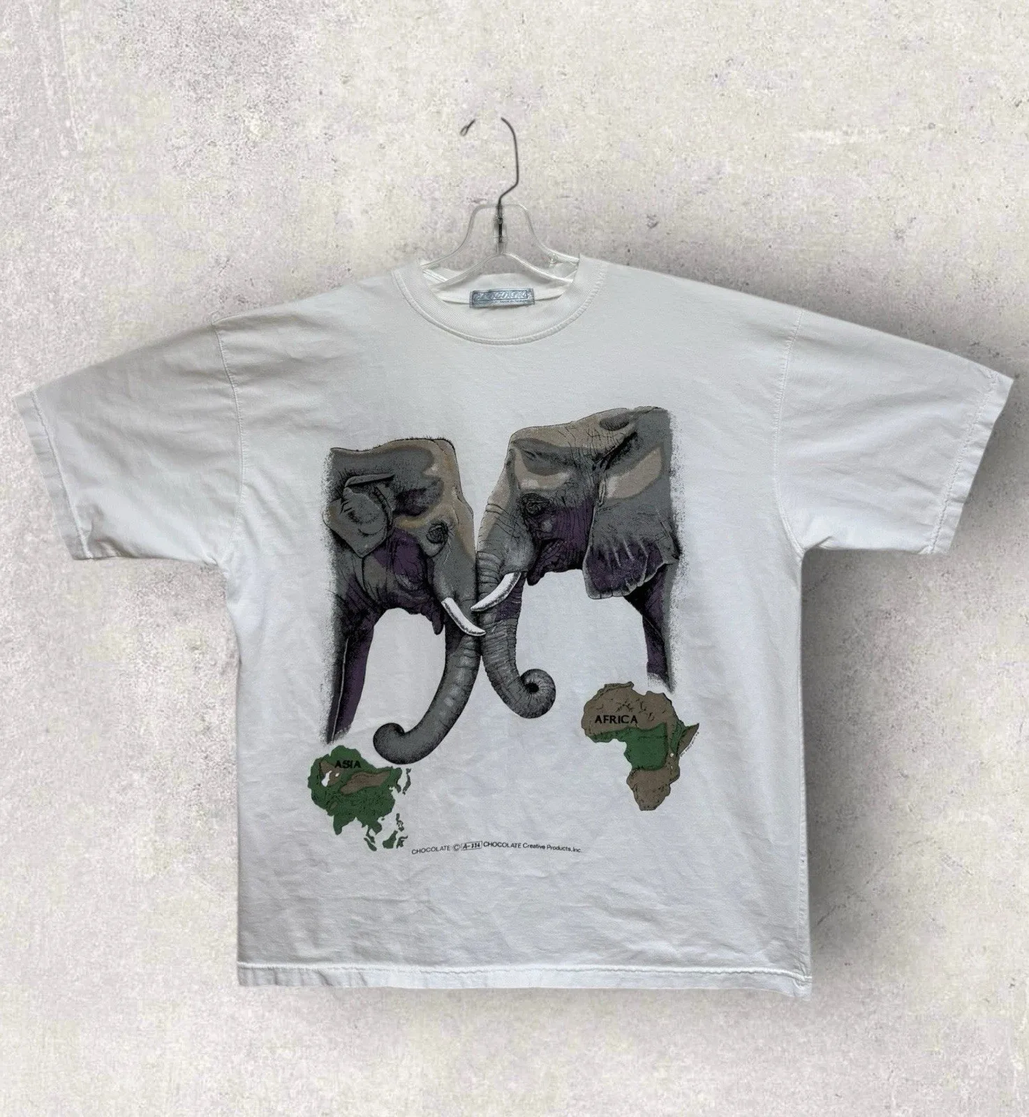 تي شيرت كلاسيكي لحفظ الفيل في التسعينيات ©️ '92 هارليكوين إن جي. ~ XL 24 بوصة × 27 بوصة #2