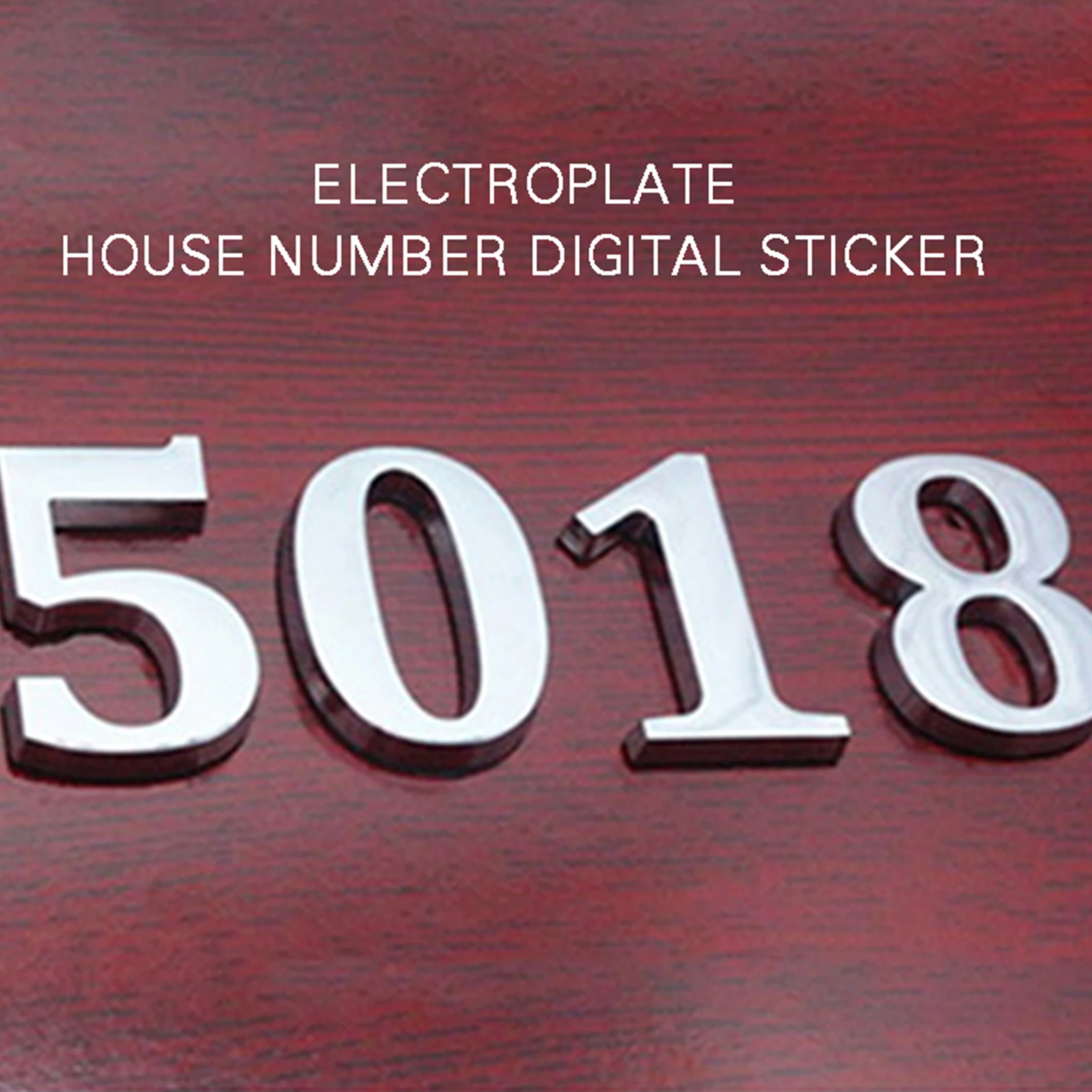 Metal Hotel Door Numbers Stickers Electroplate 0-9 Door Numbers for Residence Office Room Mailbox