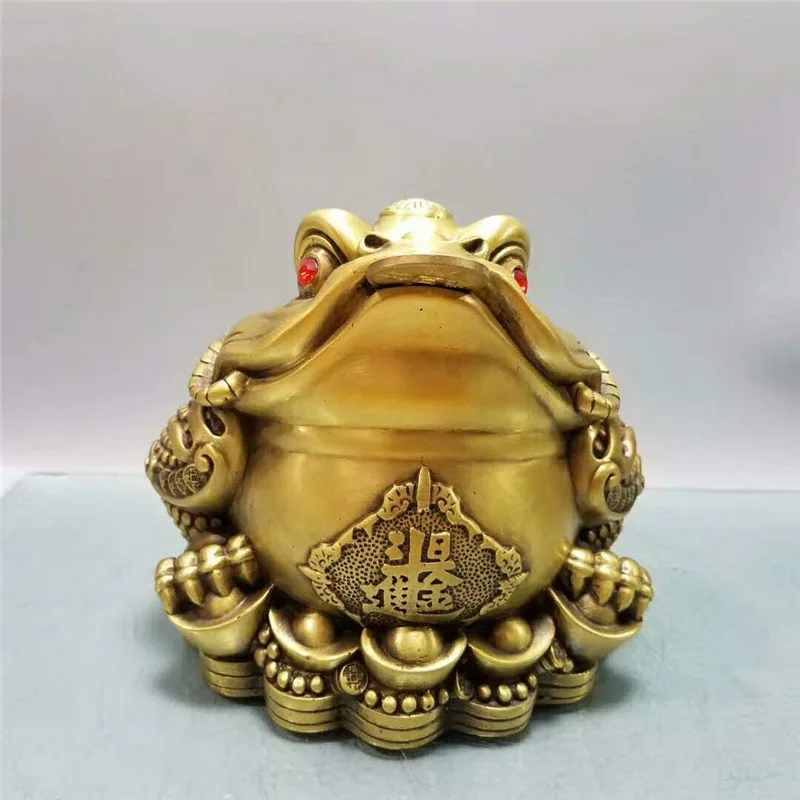 

Wholesale brass gold toad ornaments, copper ingot, gold cicada office and home decoration