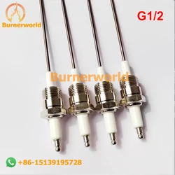 G1/2 21mm Industrial furnace kindling induction ignition Rod M14×1.25 Burner spark plug M18×1.5 Water level probe Flame viewer