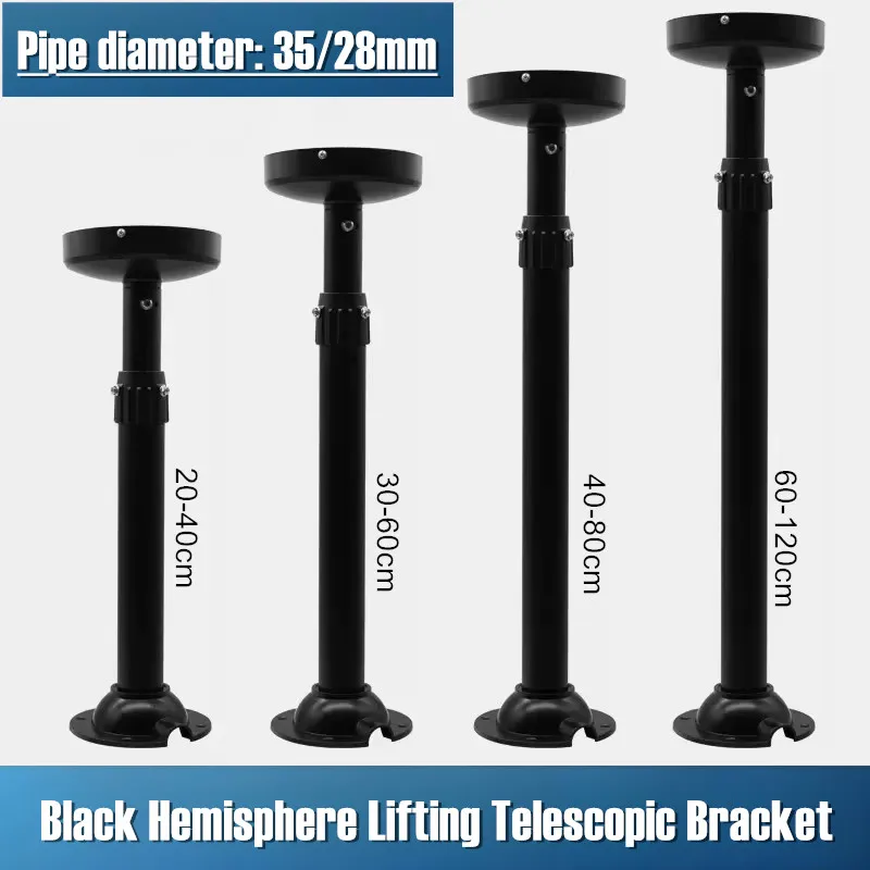 Adjustable Extension CCTV Camera Ceiling Mount Bracket Aluminum Alloy Telescopic Support Stand for Bullet Dome Security Camera