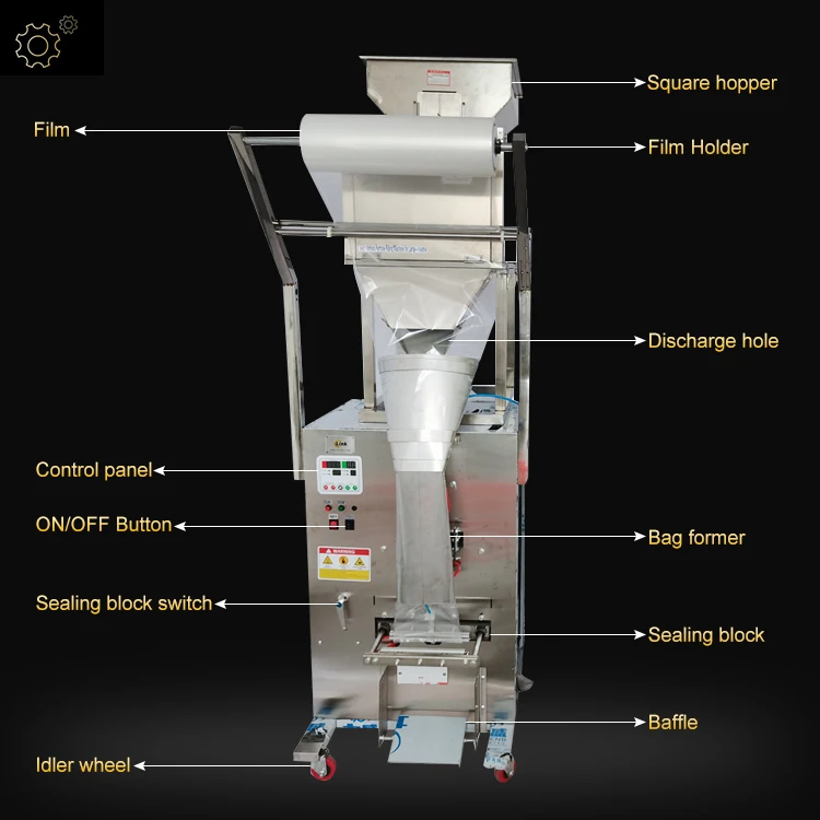 Multifunctional automatic popcorn chin potato chip sachet machine paper spice packing machine