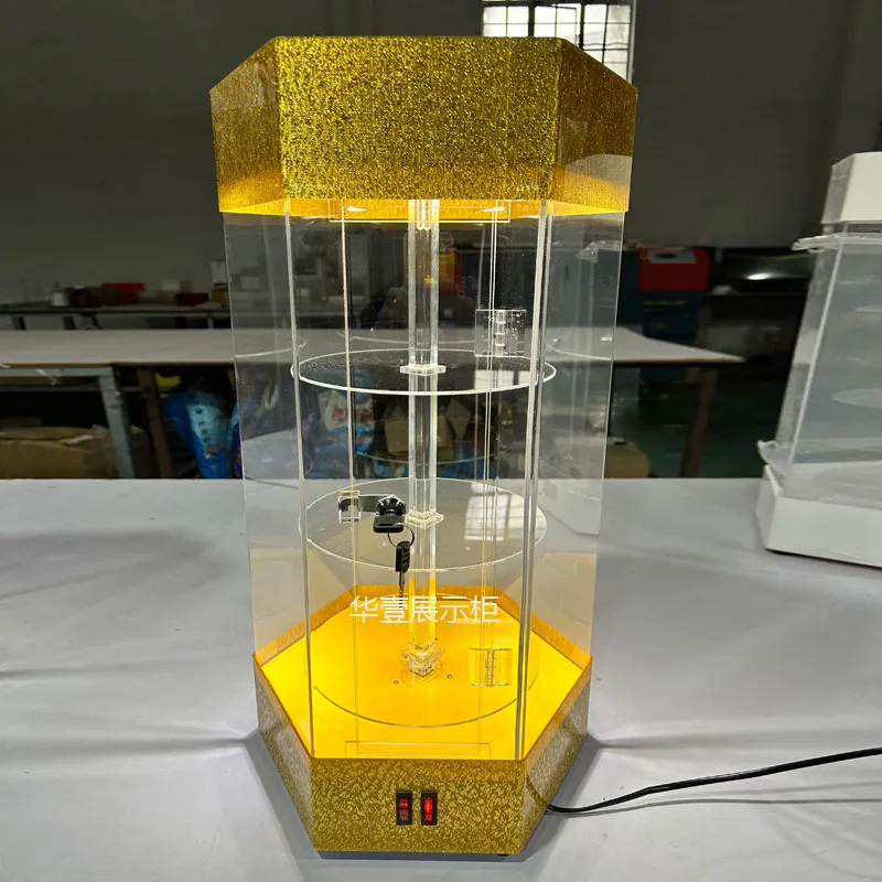 

Cosmetics jewelry display case acrylic boutique perfume watch accessories rotating display stand table