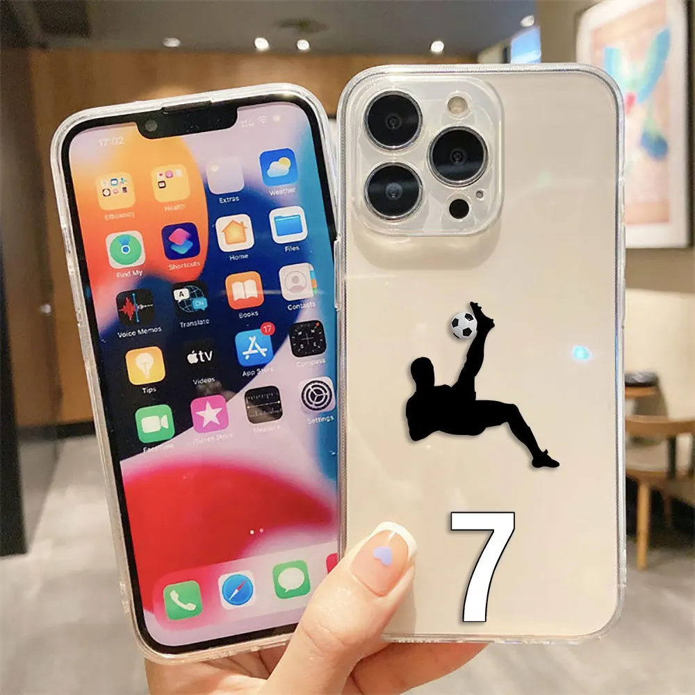 

Funny Football Cartoon Character Custom Phone Case For Redmi Note 14 13 12 12S 11 11T 11S 10 9 10S 9S 9T 8 Pro Max Clear Case