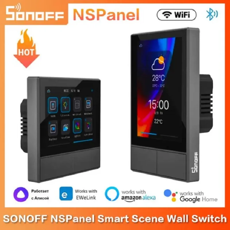 

SONOFF NSPanel Pro 120, интеллектуальная центральная панель управления, сенсорный экран, отключение сети, панель управления Zigbee 3.0 Google E-wlink
