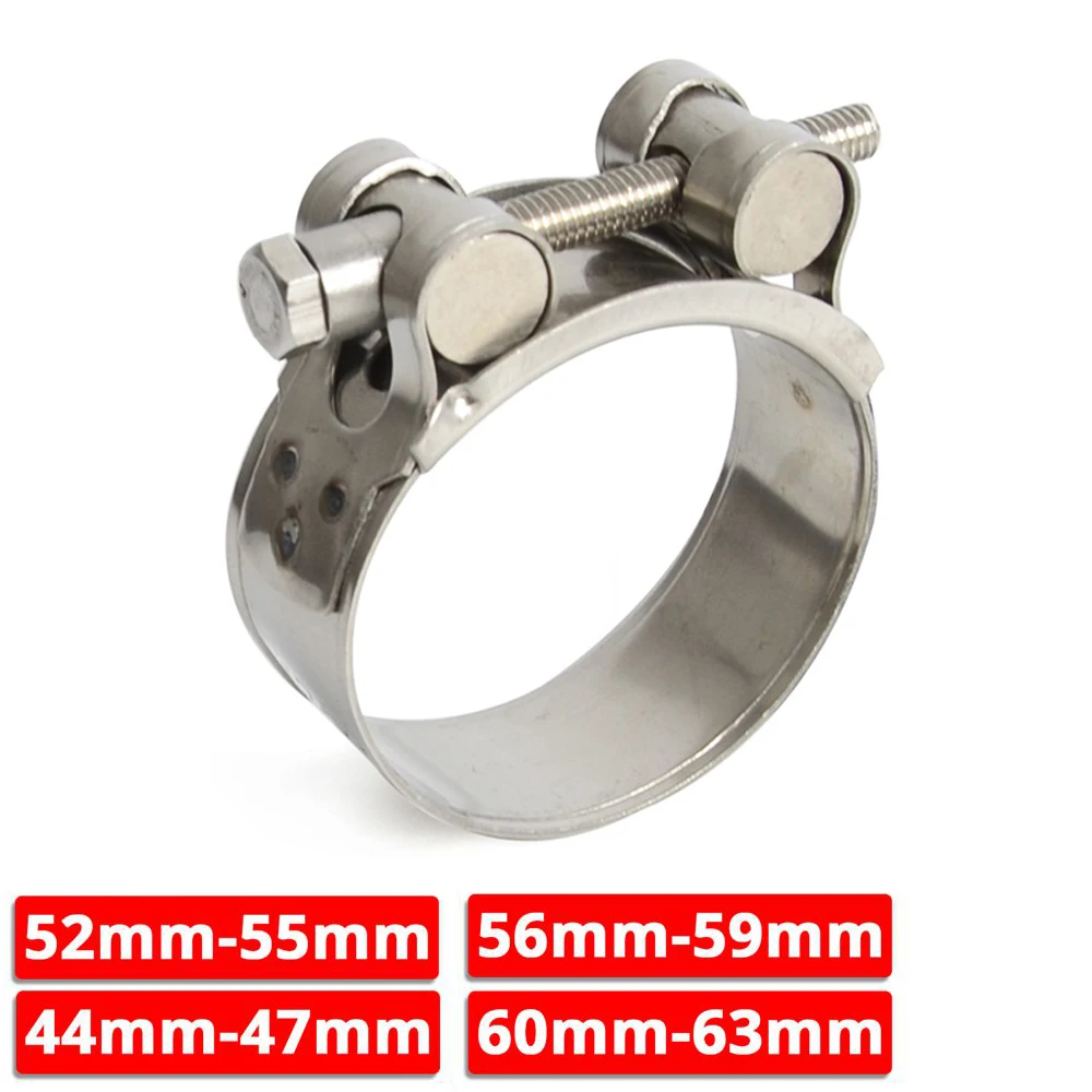 44–47 52–55 56–59 60–63 mm Clip-on-Motorrad-Auspuffrohrschellen für KTM BMW Honda Yamaha Kawasaki Suzuki Ducati Triumph Aprilia