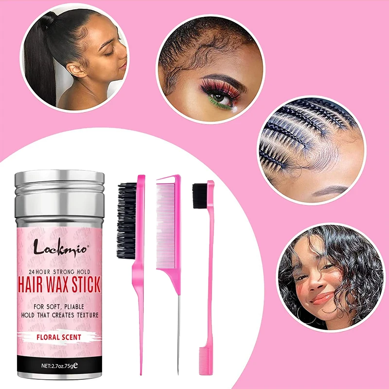 Professional Styling Wax for Women Anti-frizz Pomade Smoothing Broken Back Hair Mud Messy Hairs Control Wax Rod for Natural Wigs