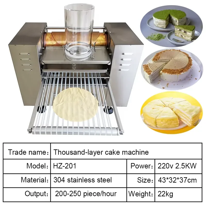 HANZUN Automatic Electric Mini Cake Maker Multi Layer Pancake Machine Touch Control Intelligent Baking Appliance 220V Home