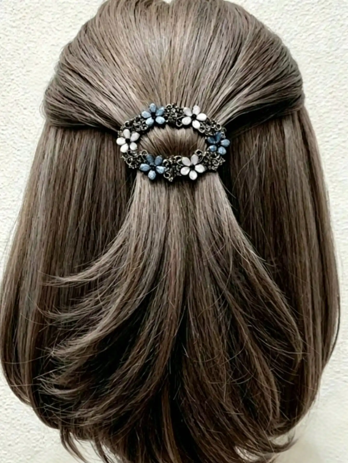 

Elegant Floral Half-Up Hair Clip, Versatile Stylish Hair Accessory For Daily Wear, Claw Clips