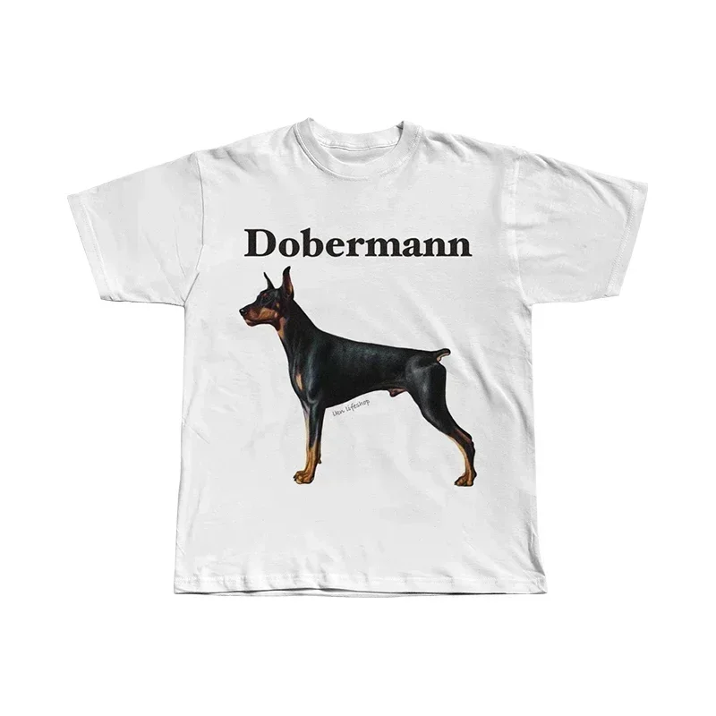 2025 nueva camiseta gris Lifeshop oso de peluche perro Pomerania parejas masculinas y femeninas moda mascota manga corta algodón puro